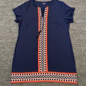 Women’s new lands end swim cover up dress with front knot